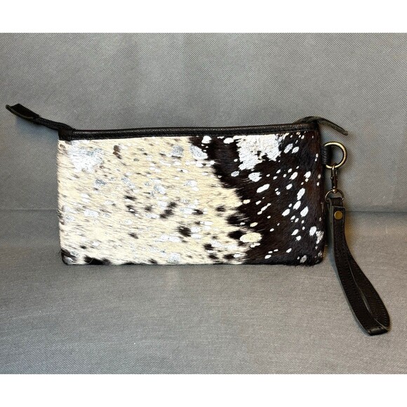 AD American Darling Cowhide Leather Large Wristlet w/Strap Western Clutch/Wallet - Picture 2 of 8